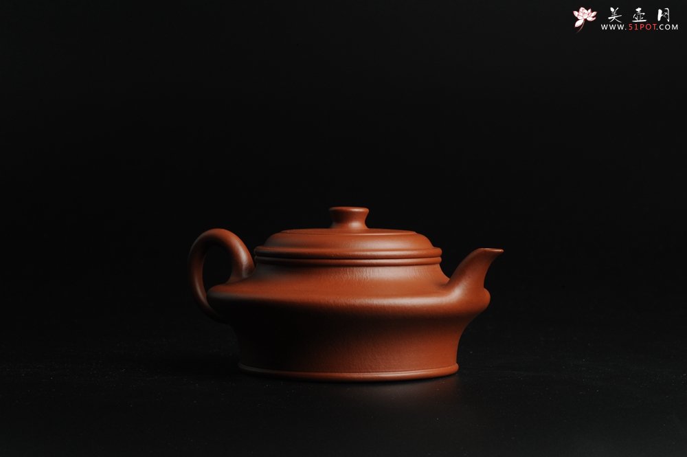 紫砂壶图片：正宗小煤窑朱泥 全手工虚扁 隽秀文气 - 宜兴紫砂壶网