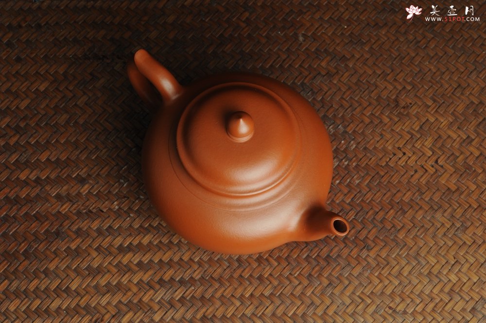 紫砂壶图片：美壶特惠 非铁红色素泥 优质朱泥笑樱壶 - 宜兴紫砂壶网