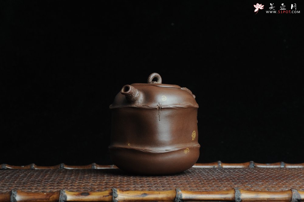 紫砂壶图片：口盖有难度 别具心意 清趣逸品~ 原创全手斑竹 - 宜兴紫砂壶网