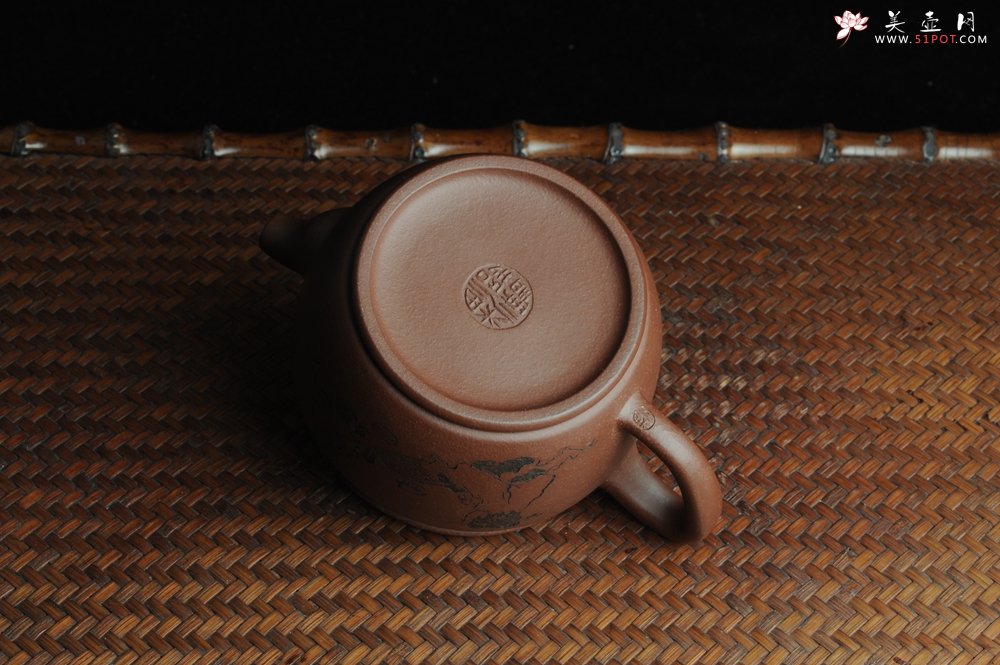 紫砂壶图片：美壶特惠 优质紫泥汉瓦 陈俊儒精心装饰 唯吾德馨 - 宜兴紫砂壶网