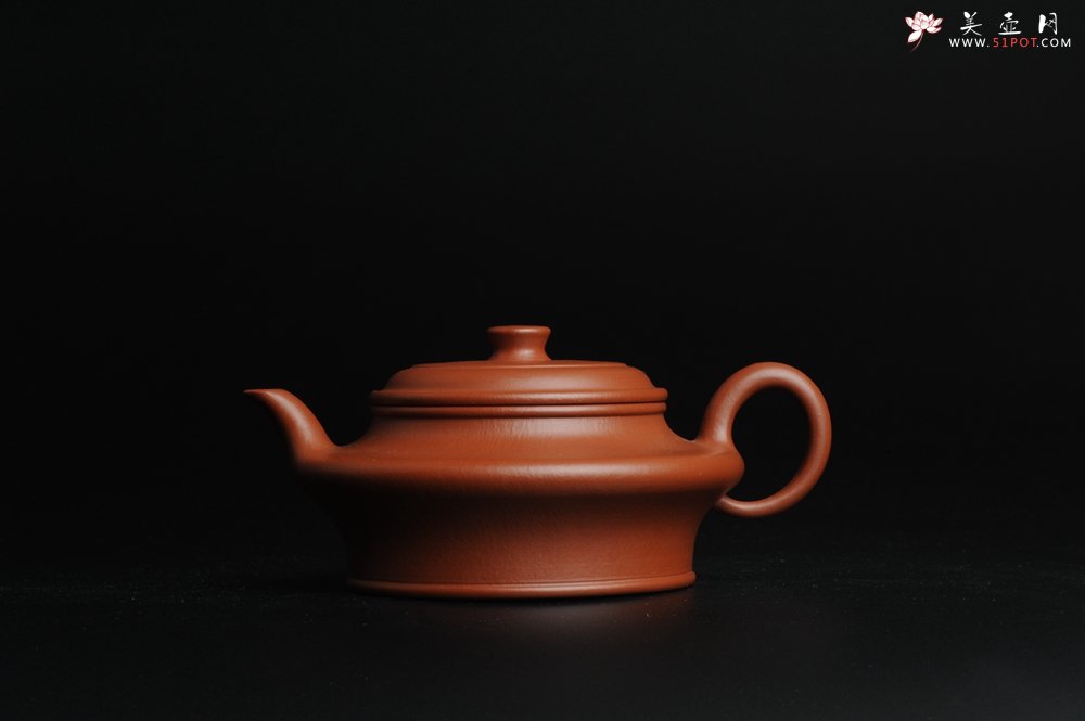 紫砂壶图片：正宗小煤窑朱泥 全手工虚扁 隽秀文气 - 宜兴紫砂壶网