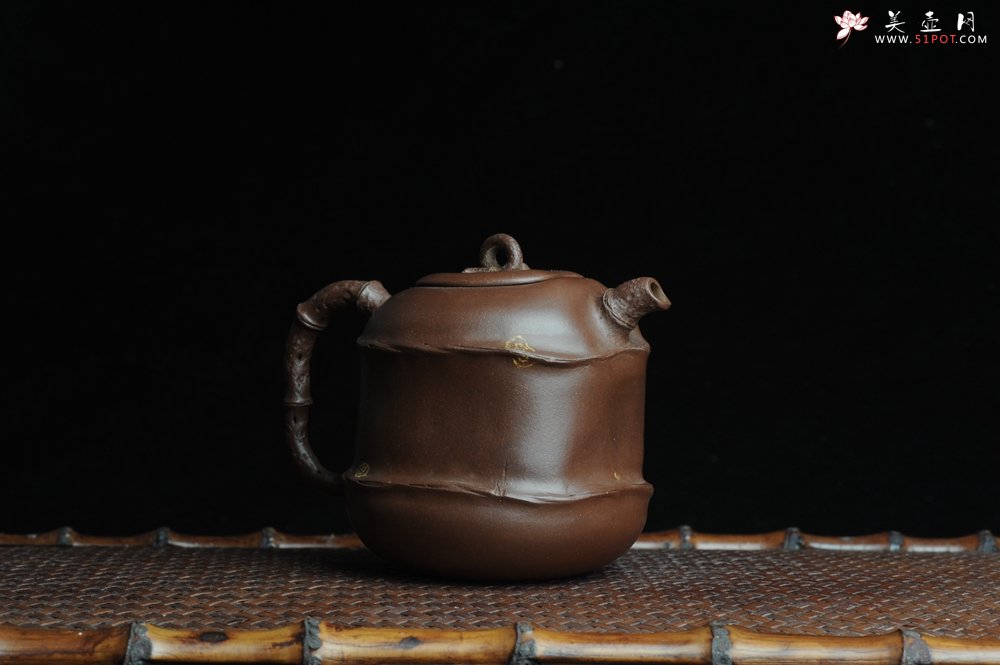 紫砂壶图片：口盖有难度 别具心意 清趣逸品~ 原创全手斑竹 - 宜兴紫砂壶网