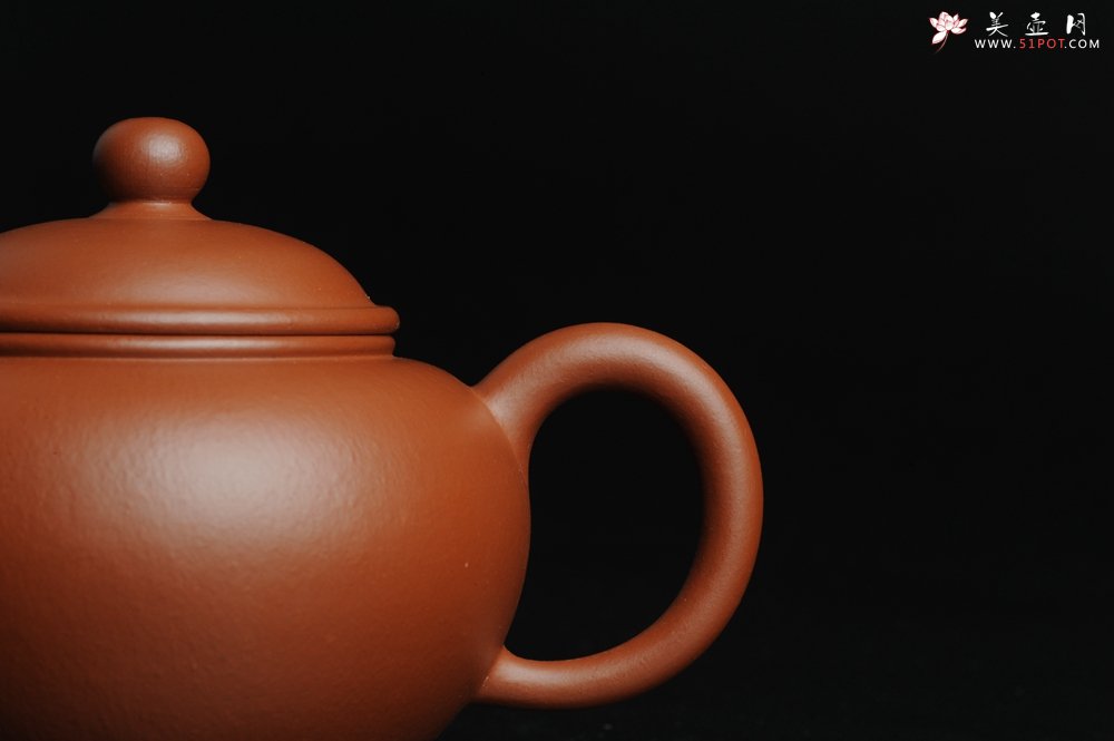 紫砂壶图片：小煤窑朱泥 全手工水平壶 端庄文气 - 宜兴紫砂壶网