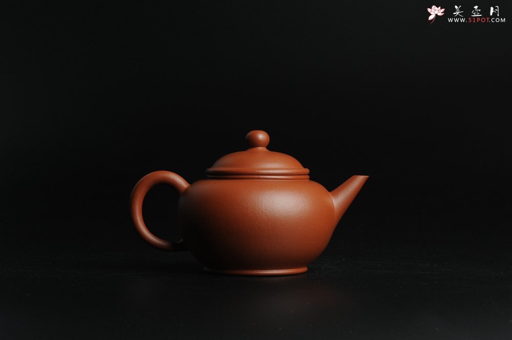 紫砂壶图片：小煤窑朱泥 全手工水平壶 端庄文气 - 宜兴紫砂壶网