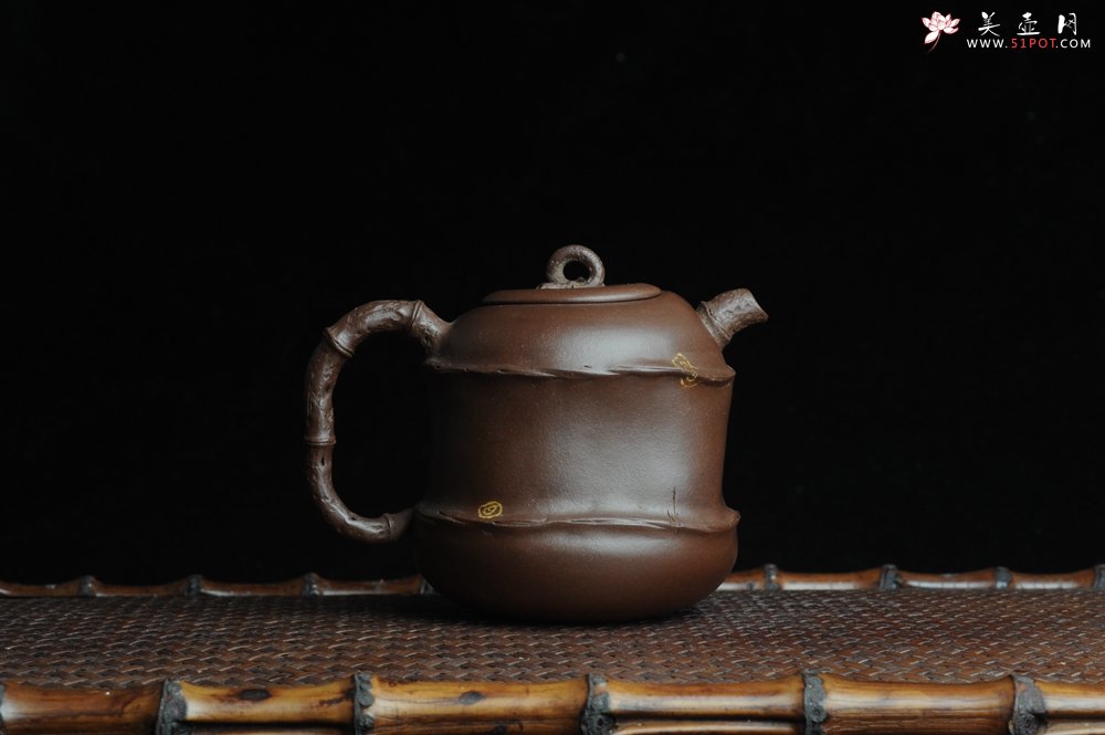 紫砂壶图片：口盖有难度 别具心意 清趣逸品~ 原创全手斑竹 - 宜兴紫砂壶网