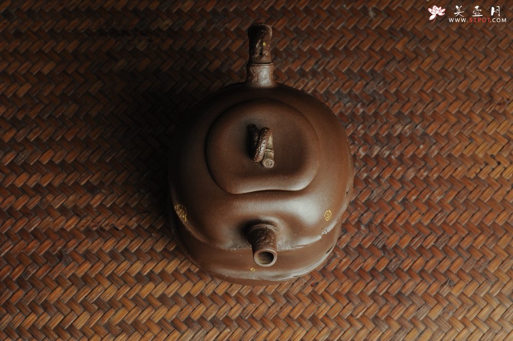 紫砂壶图片：口盖有难度 别具心意 清趣逸品~ 原创全手斑竹 - 宜兴紫砂壶网