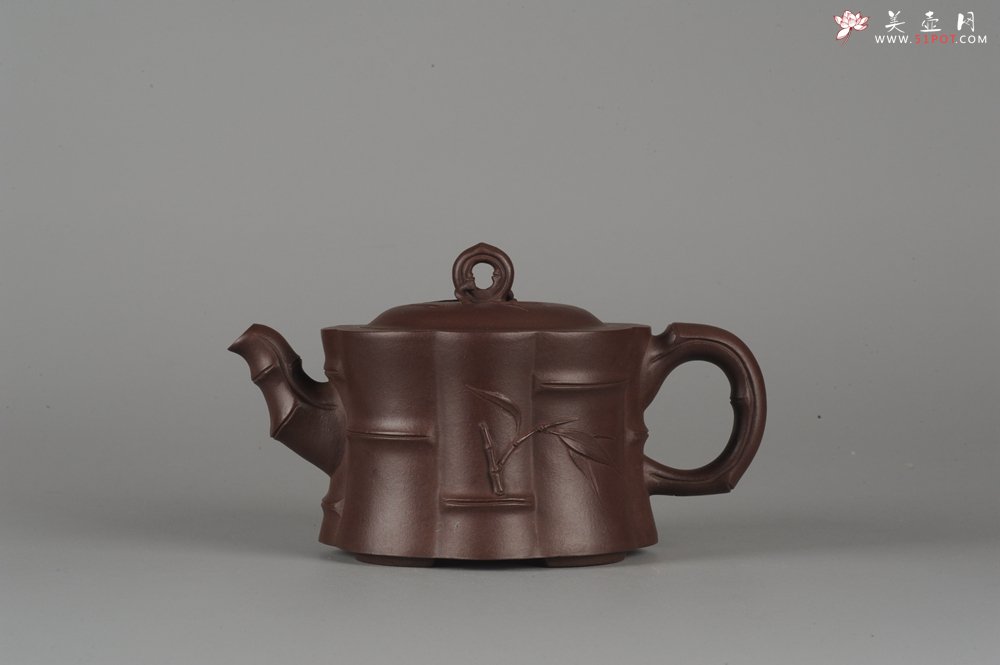 紫砂壶图片：美壶年终特惠 八段竹 - 宜兴紫砂壶网