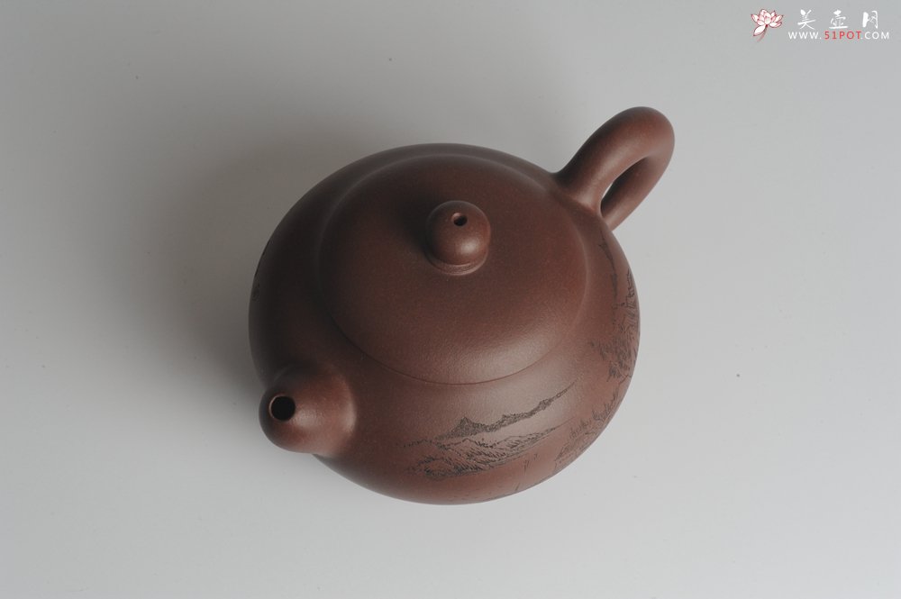 紫砂壶图片：美壶特惠 做工精致山水道洪圆珠 饱满漂亮 出水暴爽  - 宜兴紫砂壶网