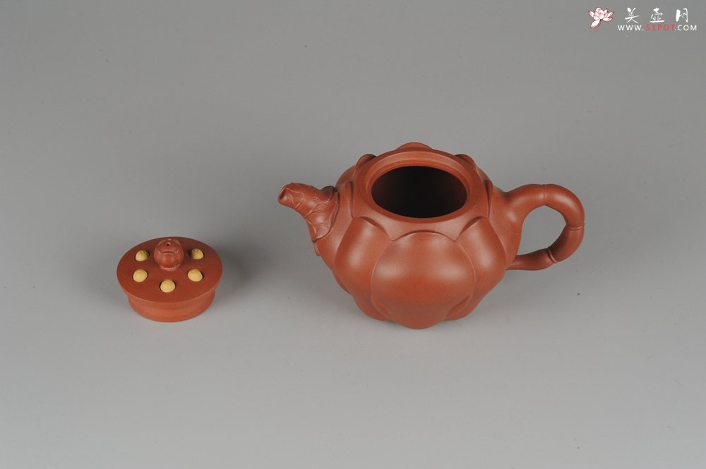 紫砂壶图片：美壶年底特惠 老清水泥秀美莲子壶 - 宜兴紫砂壶网