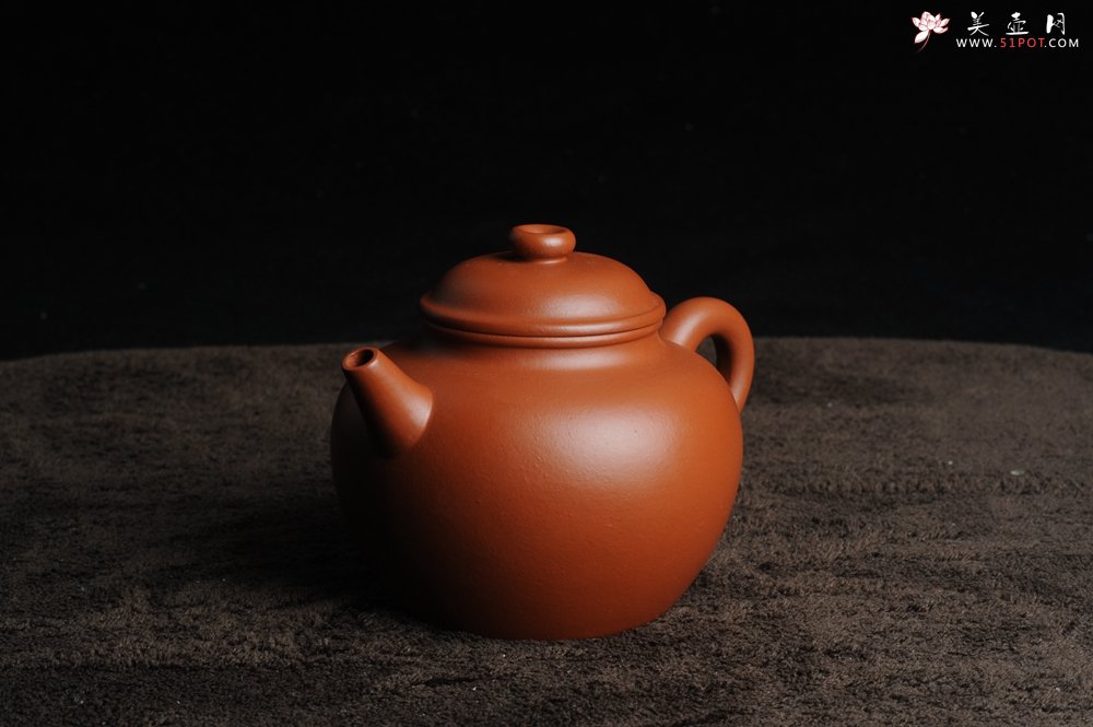 紫砂壶图片：美壶特惠 非铁红色素泥 优质朱泥大彬圈钮 - 宜兴紫砂壶网