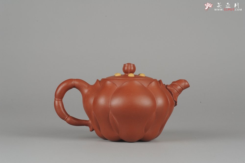 紫砂壶图片：美壶年底特惠 老清水泥秀美莲子壶 - 宜兴紫砂壶网