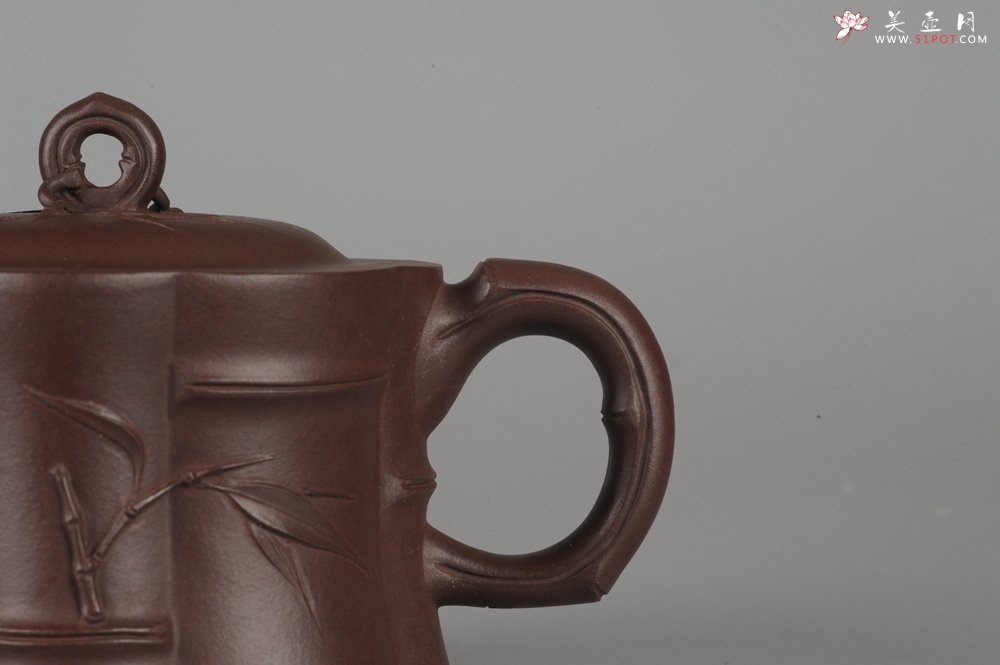 紫砂壶图片：美壶年终特惠 八段竹 - 宜兴紫砂壶网