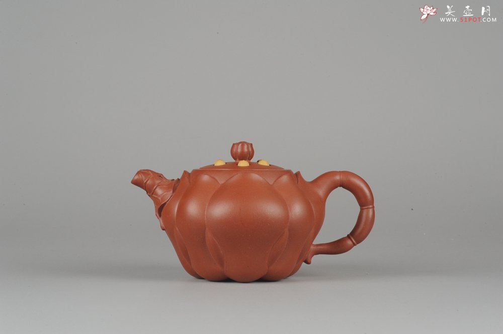 紫砂壶图片：美壶年底特惠 老清水泥秀美莲子壶 - 宜兴紫砂壶网