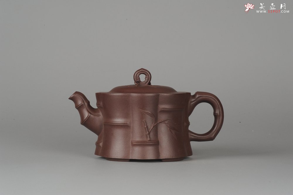 紫砂壶图片：美壶年终特惠 八段竹 - 宜兴紫砂壶网