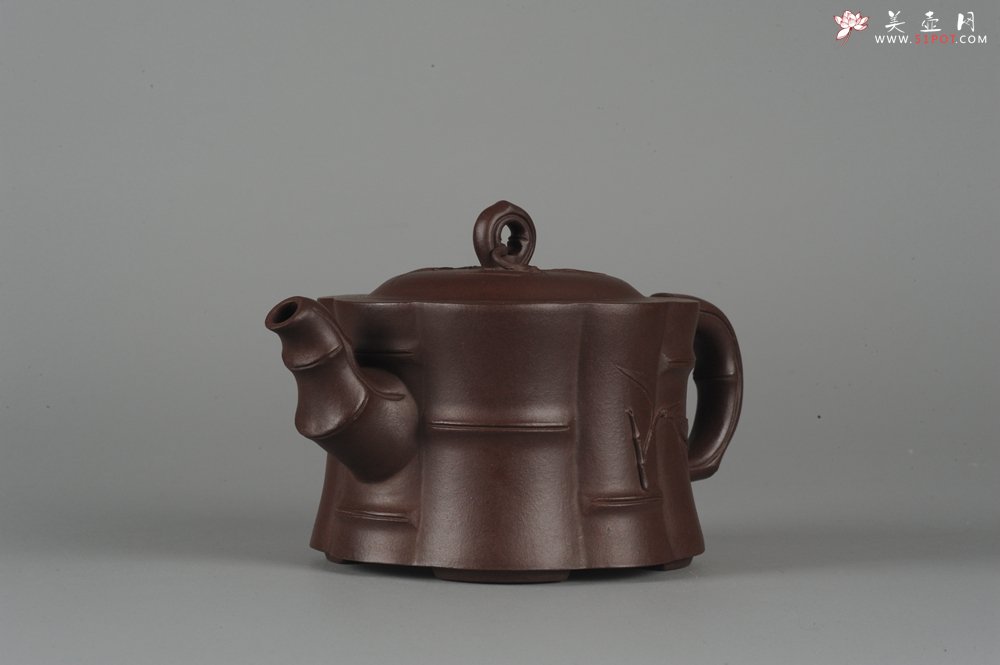 紫砂壶图片：美壶年终特惠 八段竹 - 宜兴紫砂壶网