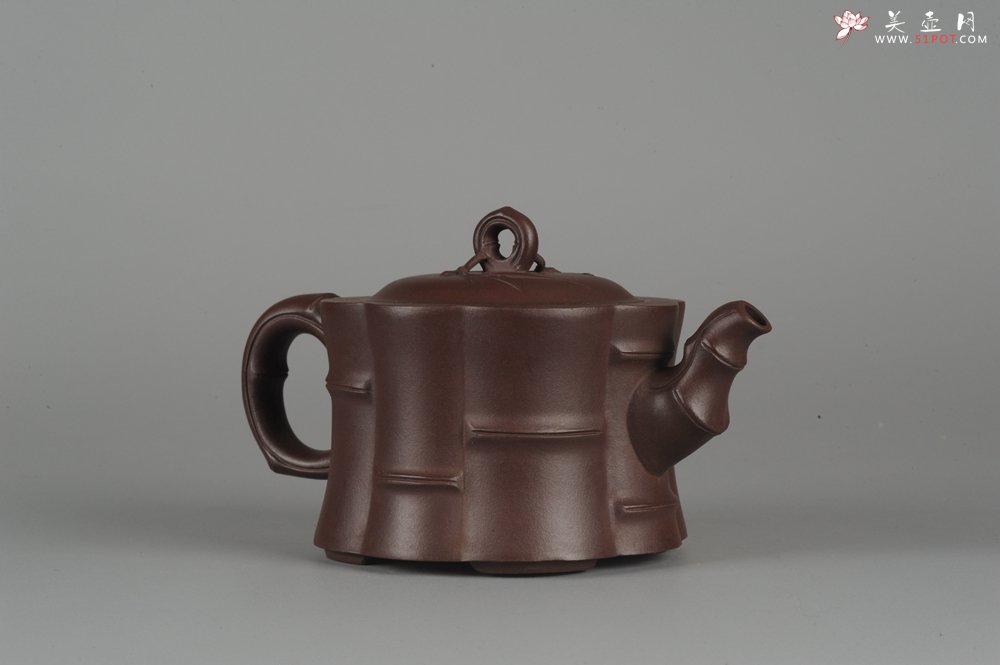 紫砂壶图片：美壶年终特惠 八段竹 - 宜兴紫砂壶网