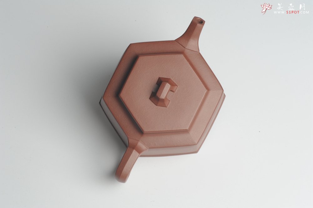 紫砂壶图片：美壶特惠 优质底曹青全手工六方井栏 - 宜兴紫砂壶网