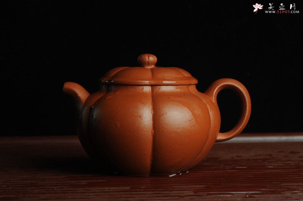 紫砂壶图片：美壶特惠 优质朱泥筋囊器漠上花开 做工精致 仅此一只 - 宜兴紫砂壶网