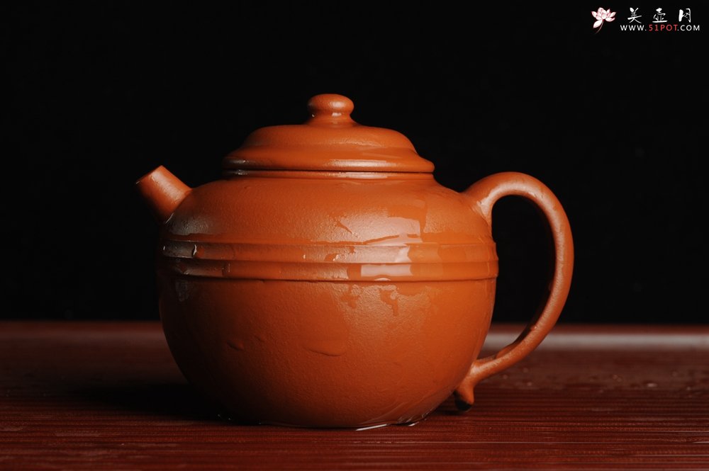 紫砂壶图片：美壶特惠 优质朱泥线玉圆壶 做工精致 仅此一只 - 宜兴紫砂壶网