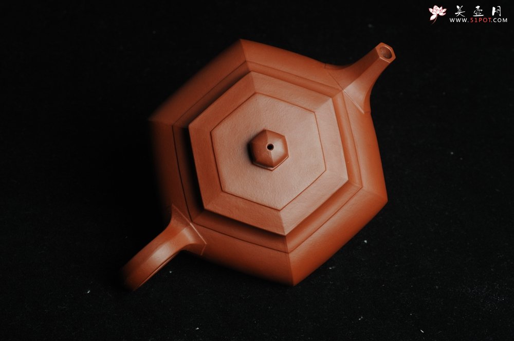 紫砂壶图片：用心之作 优质朱泥全手工大彬六方 工料超好 - 宜兴紫砂壶网
