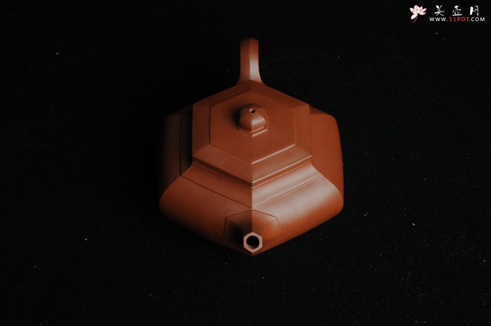 紫砂壶图片：用心之作 优质朱泥全手工大彬六方 工料超好 - 宜兴紫砂壶网