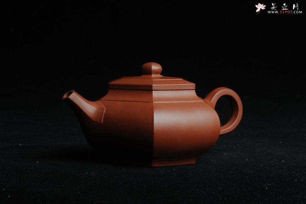 紫砂壶图片：用心之作 优质朱泥全手工大彬六方 工料超好 - 宜兴紫砂壶网