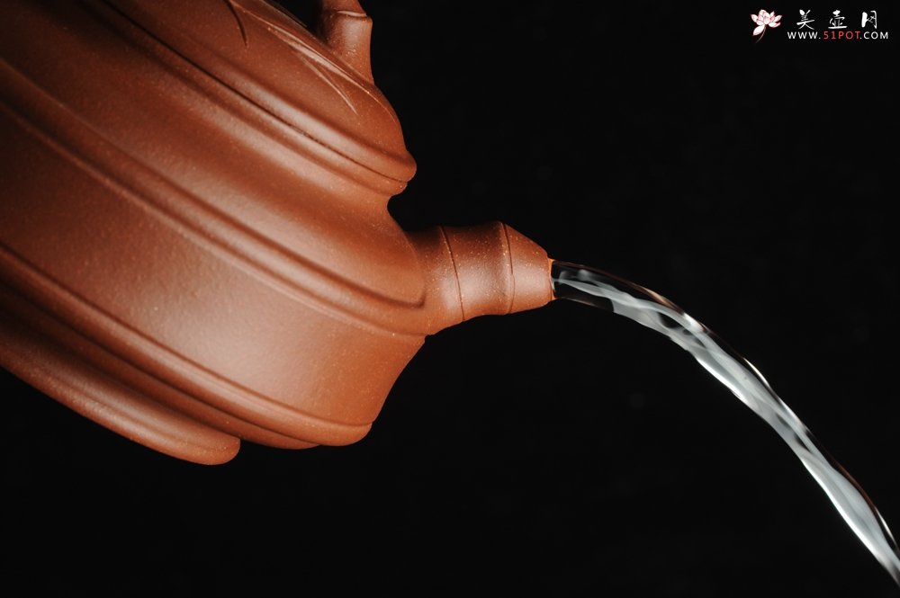 紫砂壶图片：美壶特惠 优质紫泥双线竹鼓 - 宜兴紫砂壶网