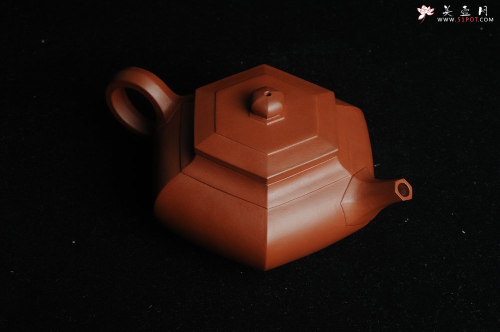 紫砂壶图片：用心之作 优质朱泥全手工大彬六方 工料超好 - 宜兴紫砂壶网