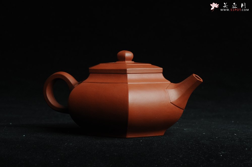 紫砂壶图片：用心之作 优质朱泥全手工大彬六方 工料超好 - 宜兴紫砂壶网