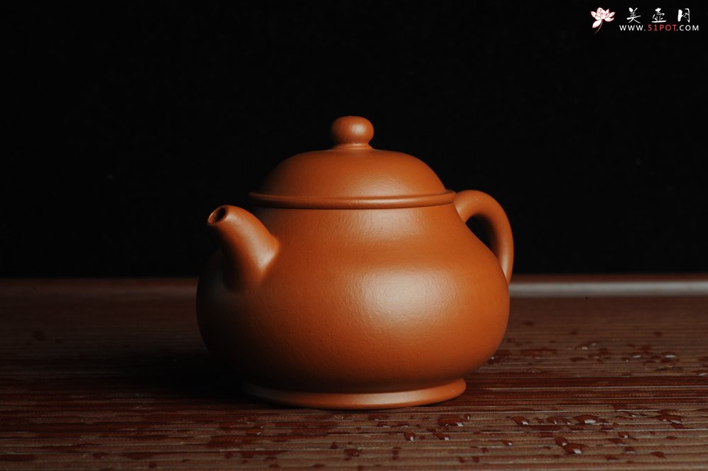 紫砂壶图片：优质赵庄朱泥 全手工潘壶 端庄秀雅 - 宜兴紫砂壶网