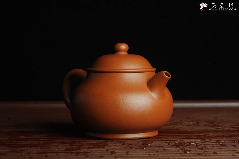紫砂壶图片：优质赵庄朱泥 全手工潘壶 端庄秀雅 - 宜兴紫砂壶网