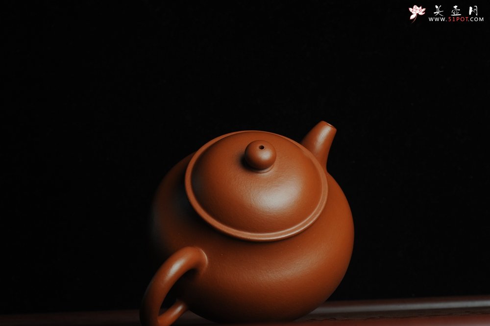 紫砂壶图片：优质赵庄朱泥 全手工潘壶 端庄秀雅 - 宜兴紫砂壶网