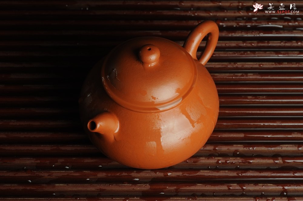 紫砂壶图片：优质赵庄朱泥 全手工潘壶 端庄秀雅 - 宜兴紫砂壶网