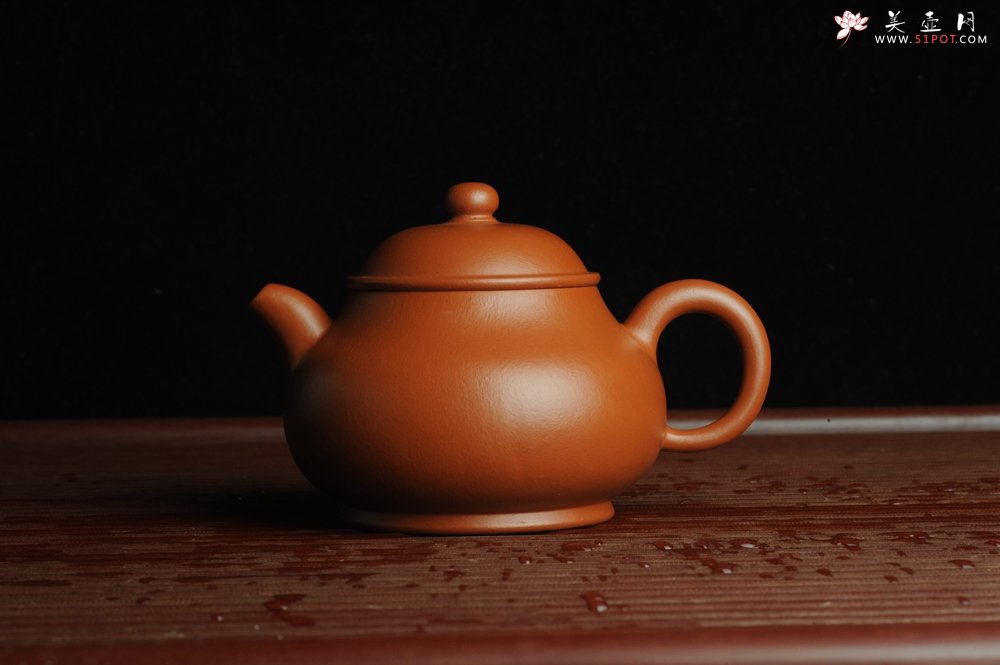 紫砂壶图片：优质赵庄朱泥 全手工潘壶 端庄秀雅 - 宜兴紫砂壶网