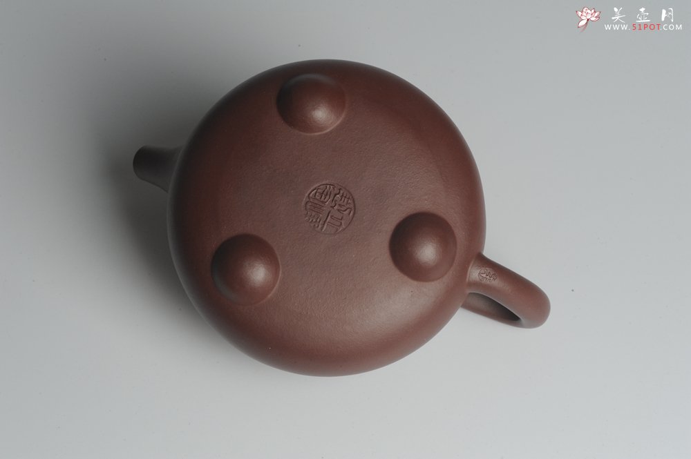 紫砂壶图片：美壶特惠 深丛隐孤芳 经典平盖小石瓢 满瓢（景舟石瓢）装饰菊花 泥料超好高档包装 做工灰常精致 - 宜兴紫砂壶网