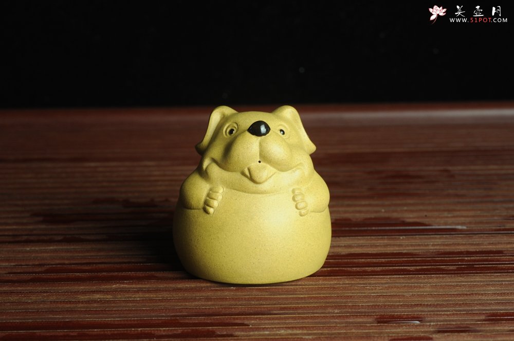 紫砂壶图片：美宠特惠 做工精细茶宠 生动传神~~坐地生财 - 宜兴紫砂壶网
