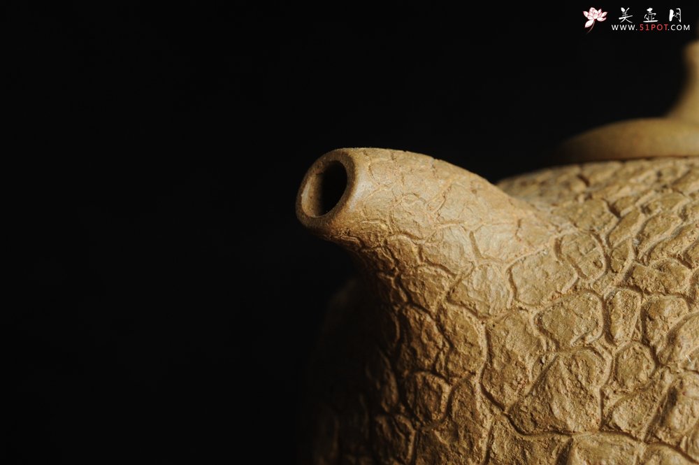 紫砂壶图片：美壶特惠 优质黄金段全手工龚春 供春 异型盖 难度大 肌理丰富 - 宜兴紫砂壶网