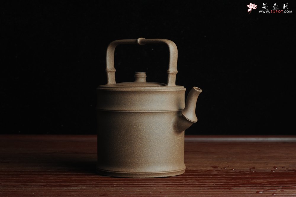 紫砂壶图片：美壶特惠 特好老段泥 精工竹段提梁 挺拔秀雅 - 宜兴紫砂壶网