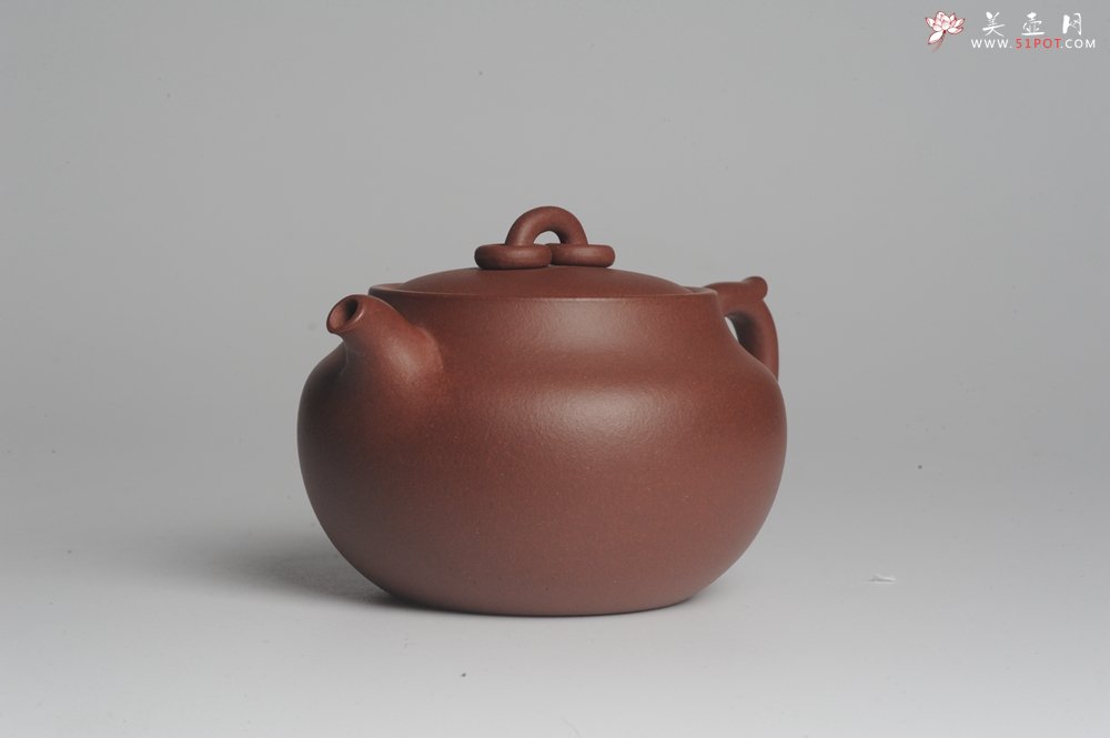 紫砂壶图片：美壶特惠 精工双圈钮壶 卡盖难度大 端庄秀雅 茶人醉爱 - 宜兴紫砂壶网