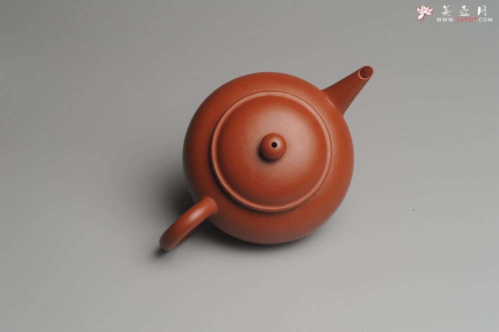 紫砂壶图片：小煤窑朱泥 全手工水平壶 端庄秀雅 - 宜兴紫砂壶网