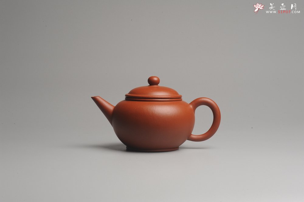 紫砂壶图片：小煤窑朱泥 全手工水平壶 端庄秀雅 - 宜兴紫砂壶网
