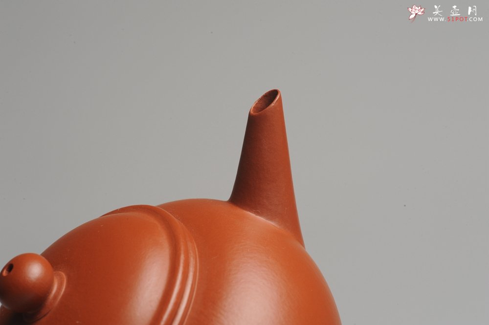紫砂壶图片：小煤窑朱泥 全手工水平壶 端庄秀雅 - 宜兴紫砂壶网