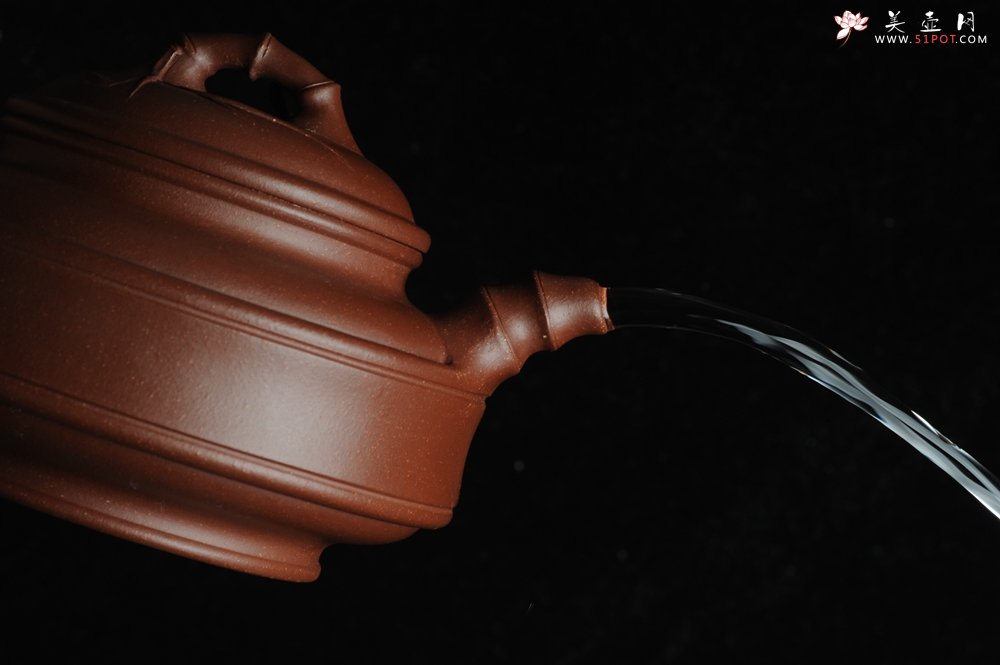 紫砂壶图片：美壶特惠 优质紫泥双线竹鼓二式 精神 - 宜兴紫砂壶网