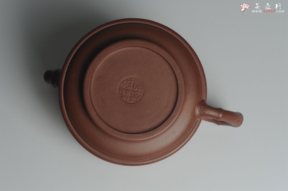 紫砂壶图片：美壶特惠 优质紫泥双线竹鼓二式 精神 - 宜兴紫砂壶网