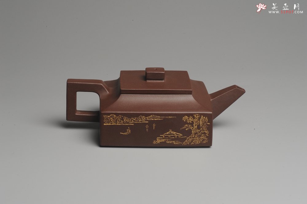 紫砂壶图片：美壶特惠 全手工精品方山逸士 线条流畅 - 宜兴紫砂壶网