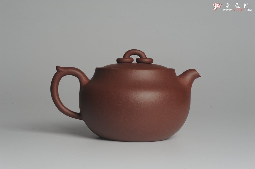 紫砂壶图片：美壶特惠 精工双圈钮壶 卡盖难度大 端庄秀雅 茶人醉爱 - 宜兴紫砂壶网