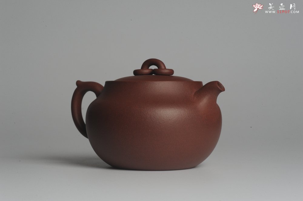 紫砂壶图片：美壶特惠 精工双圈钮壶 卡盖难度大 端庄秀雅 茶人醉爱 - 宜兴紫砂壶网