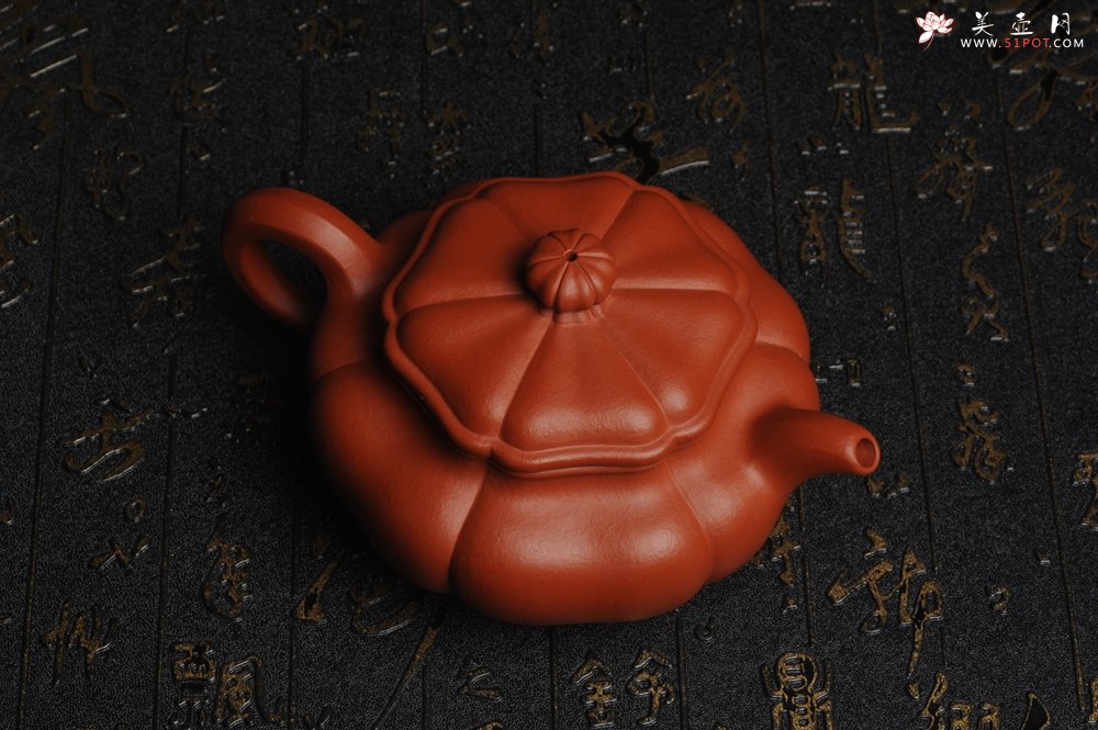 紫砂壶图片：精致朱泥葵仿古 难度太大 收缩大 实属不易 大口实用 - 宜兴紫砂壶网