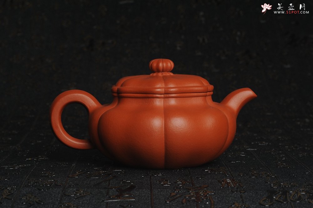 紫砂壶图片：精致朱泥葵仿古 难度太大 收缩大 实属不易 大口实用 - 宜兴紫砂壶网