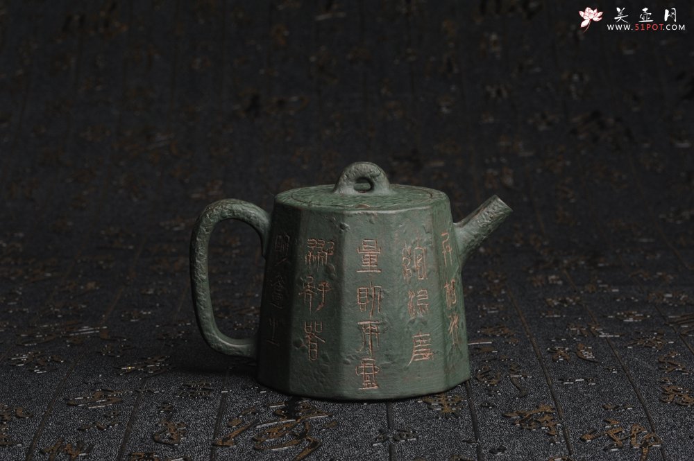 紫砂壶图片：美壶特惠 学苑派 仿龙文风格 青铜器质感 高秦权 - 宜兴紫砂壶网